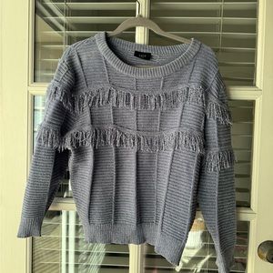 VICI Fringe chenille blue/grey velvet sweater size S